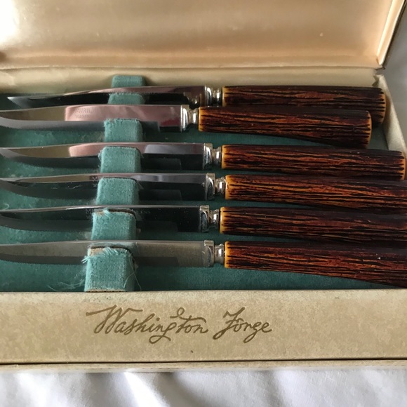 Vintage Washington Forge , 6 pc steak knife set. - Picture 3 of 6